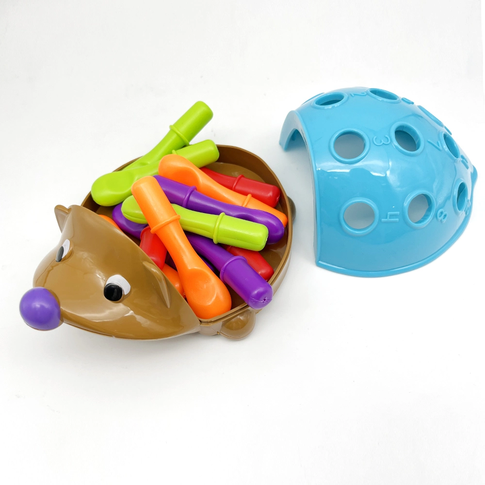 Children&prime;s Desktop Early Education Assembly Educational Toys Hedgehog Digital Fight Peg Board Concentration Toy