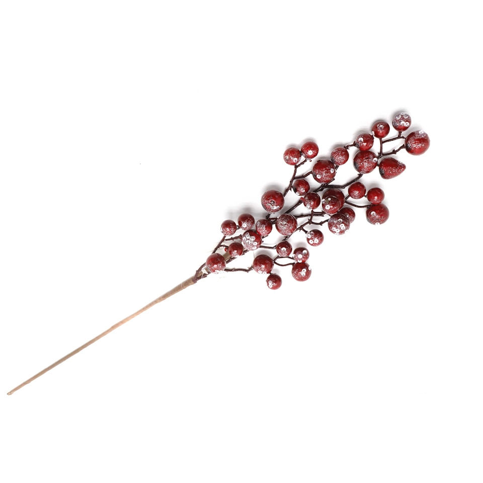 Shiny Artificial Berry Flower Branch Christmas Decoration Holiday Home Decoration Flower Branch Garden Table Flower Branch