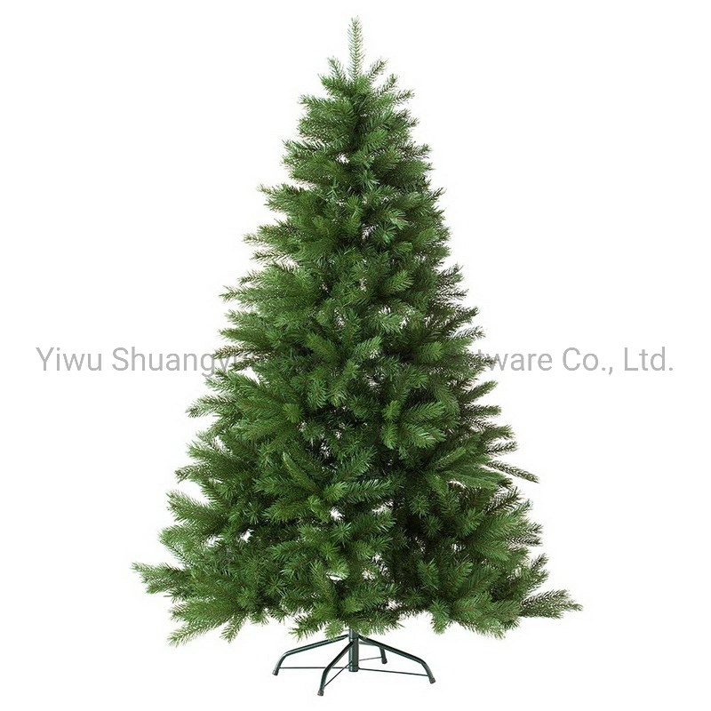 120-300cm Green PE PVC Artificial Christmas Tree with Leaf Pinecone Snow Red Berry Home Decoration Christmas Gift