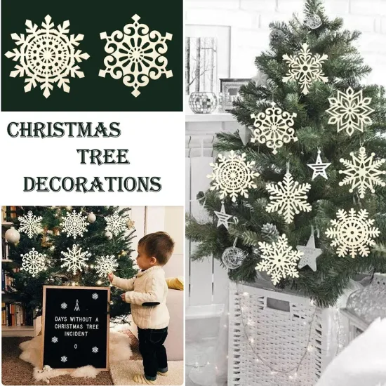 Wooden Crafts White Snow Christmas Wood Home Decorations Creative Style