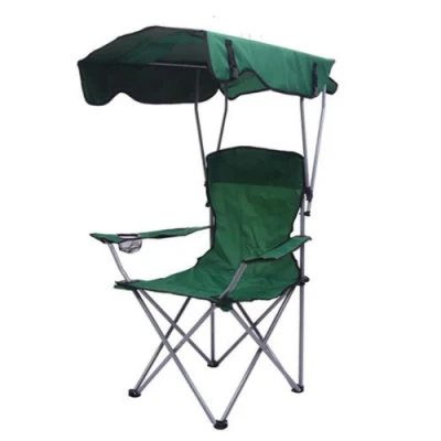 Portable Folding Beach Chair Fishing Stool with Lift and Umbrella Camping Accessories Furniture Outdoor Oxford Cloth Wyz20333